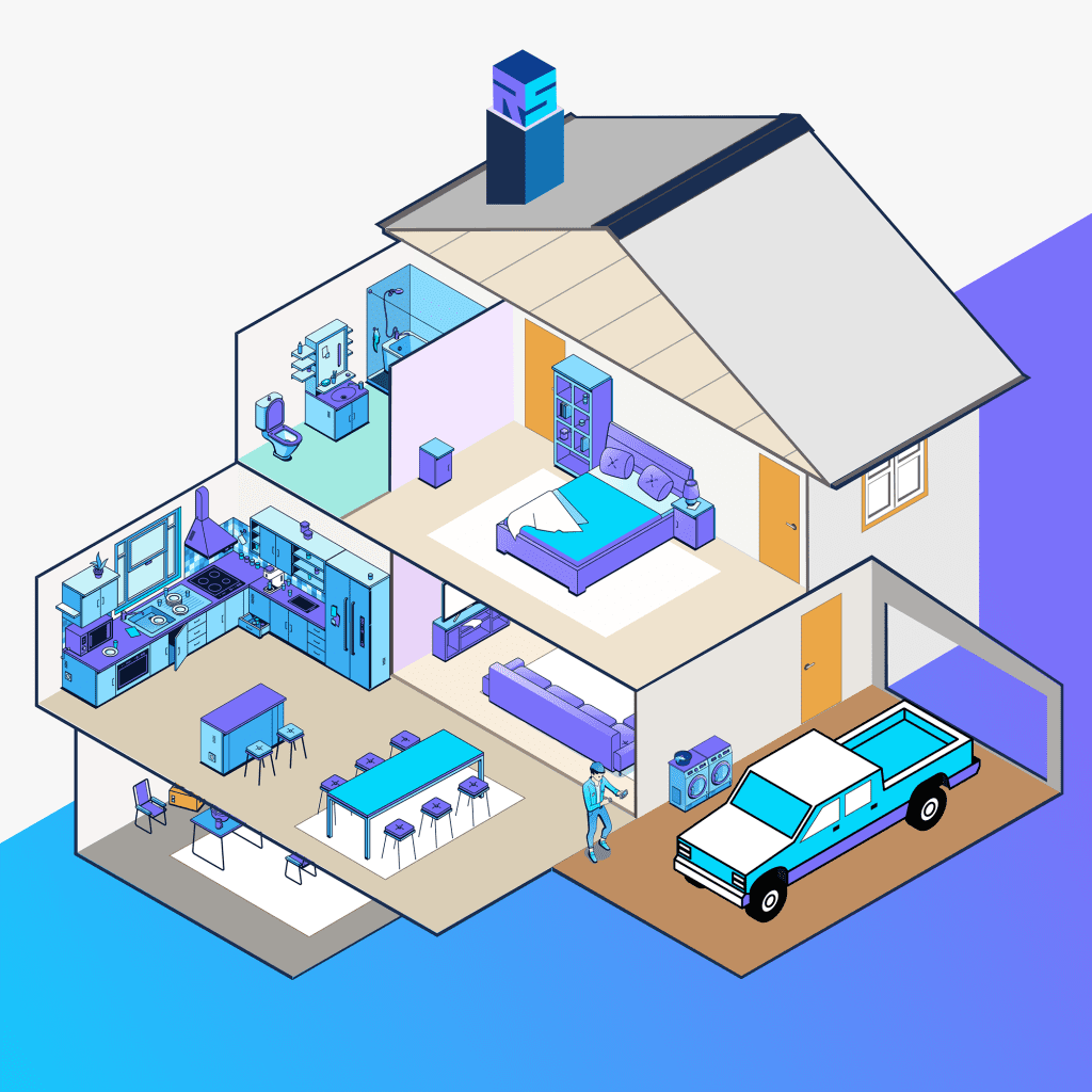 Bare metal hosting visualized as owning an entire building, illustrating exclusive control and direct access to physical server resources without shared infrastructure